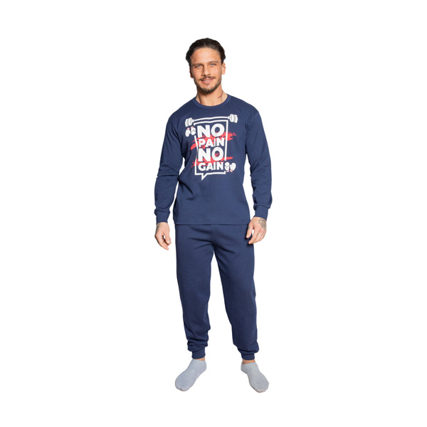 Πυτζάμα Αντρική No pain no gain 100% Βαμβάκι