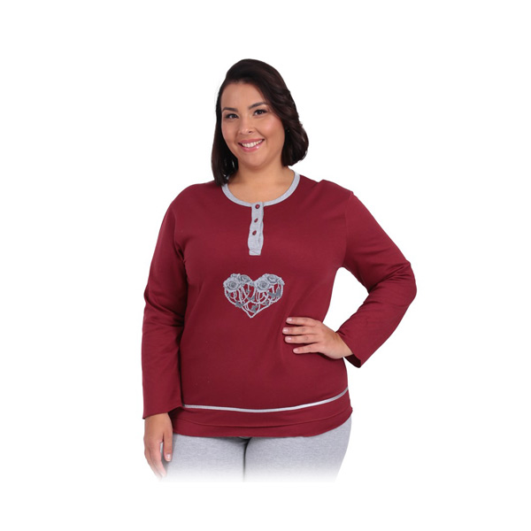 Πυτζάμα Γυναικεία Φούτερ Καρδιά