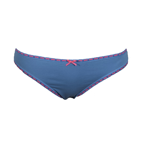 Slip Γυναικείο Βαμβακερό με Χρωματιστό Σιριτι στο Λάστιχο