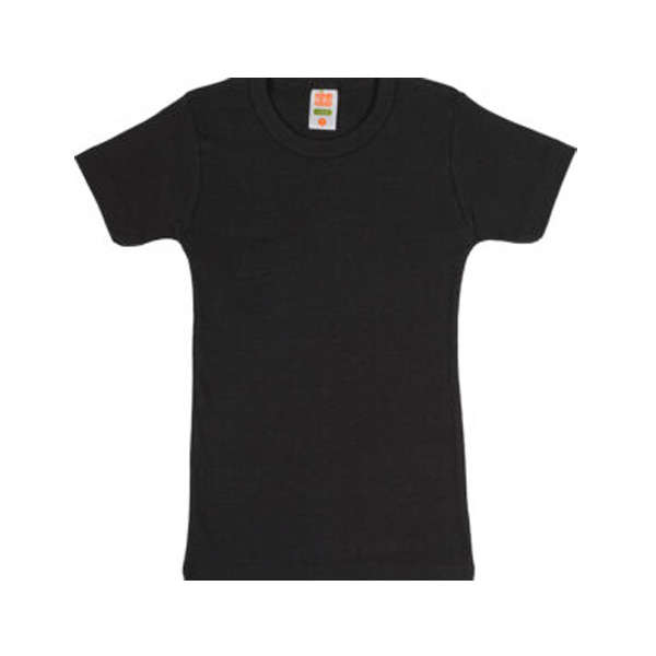 Φανελάκι Κοντό Μανίκι Μαύρο 100% Βαμβακερό