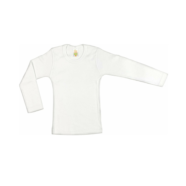 Φανελάκι Μακρύ Μανίκι Λευκό 100% Βαμβακερό