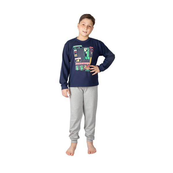 Πυτζάμα Παιδική mindcraft 100% βαμβακερή